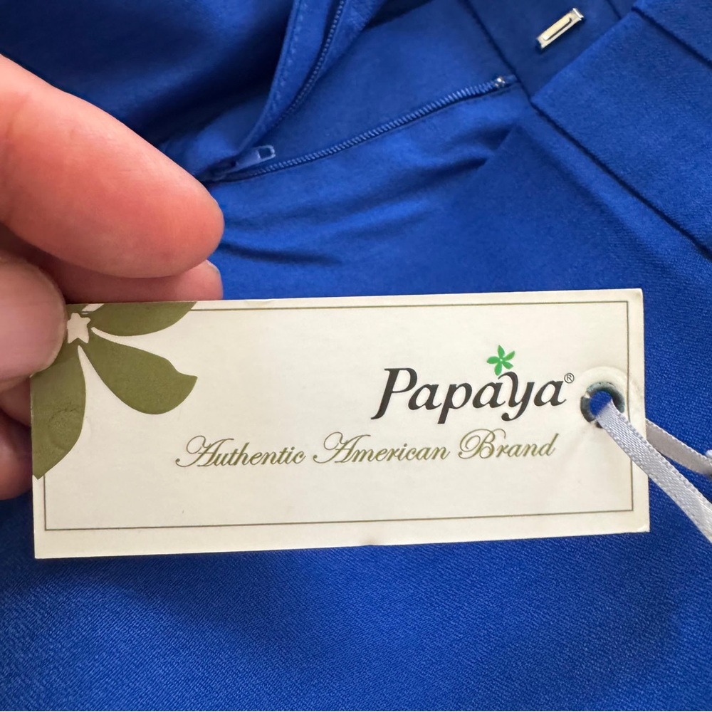 Papaya | Royal Blue High Waist Dress Pants | Size L - Picture 8 of 10